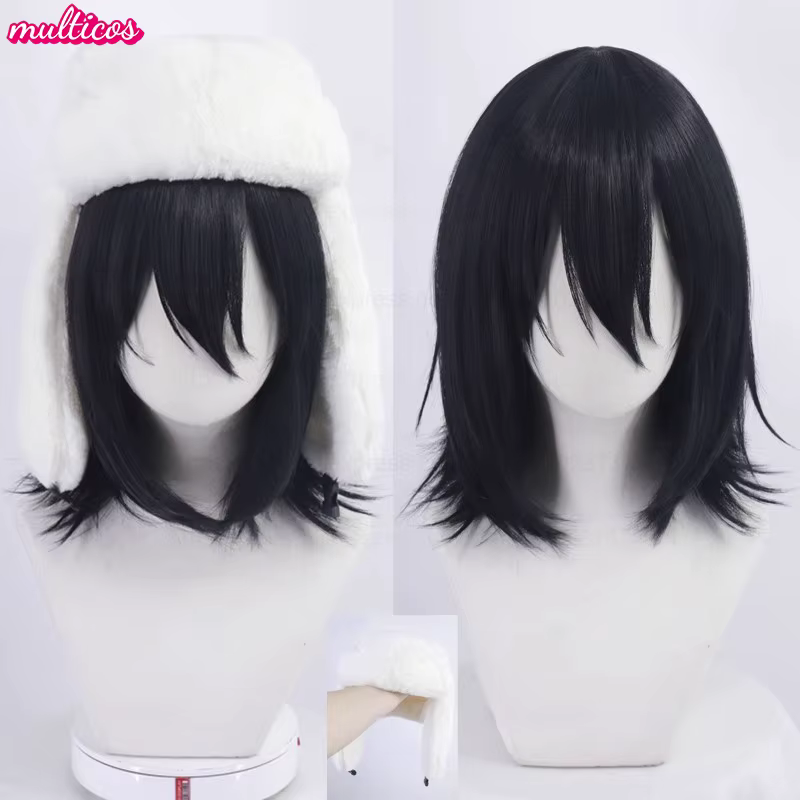 Haute qualité Anime Fyodor Dostoïevski Cosplay perruque noir simulé cuir chevelu Fyodor Dostoïevski