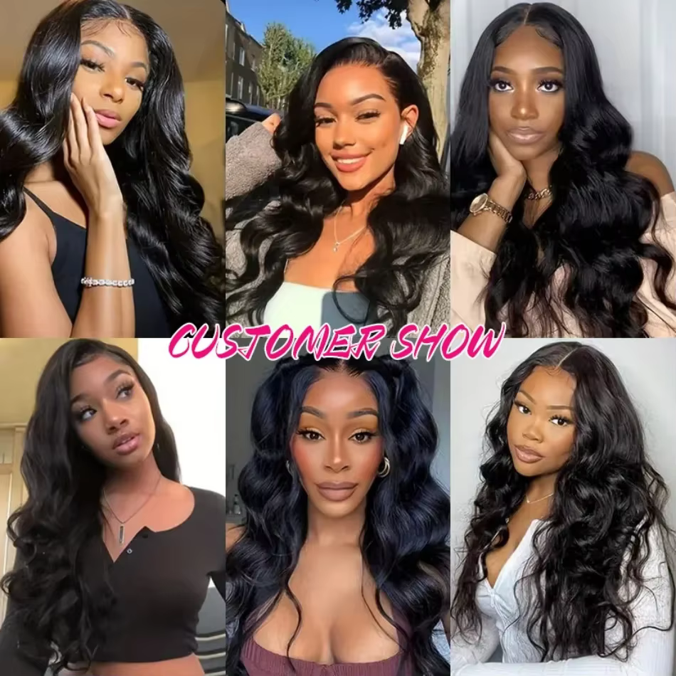 Perruque frontale transparente HD Body Wave 13x4/13x6, perruques en cheveux humains Body Wave Lace F