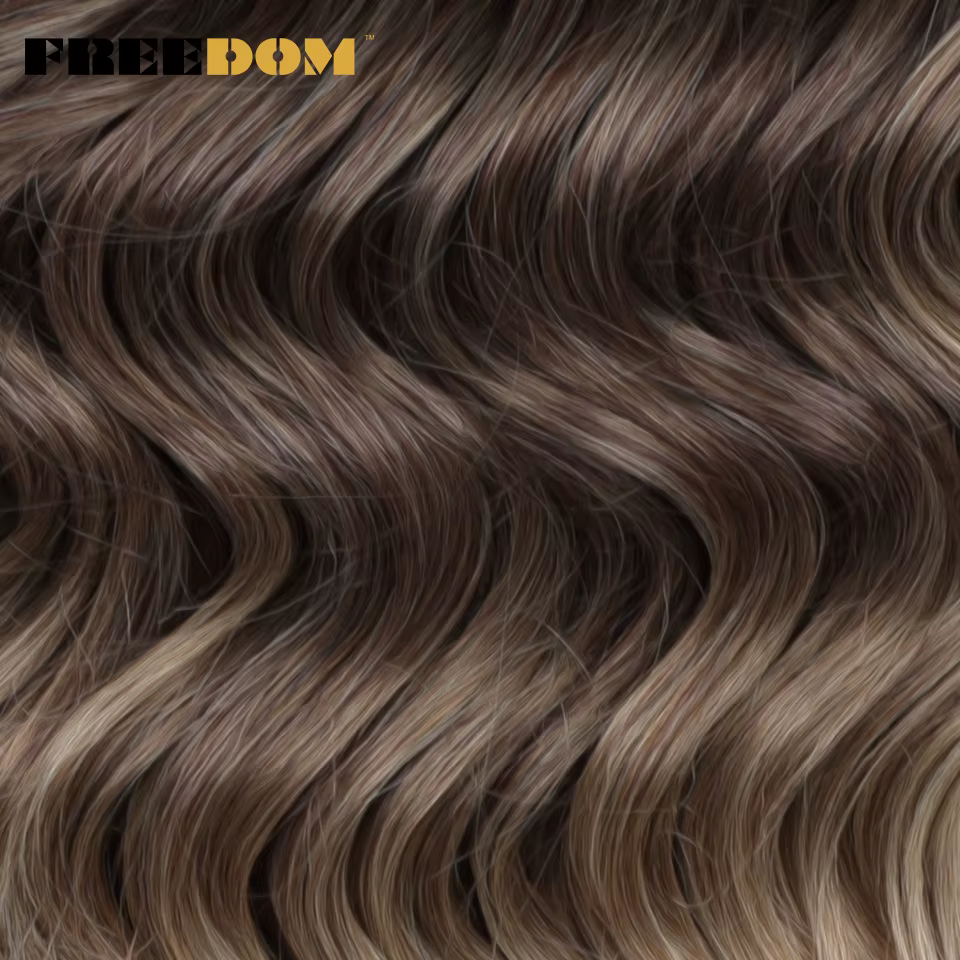 FREEDOM synthétique torsion Crochet cheveux bouclés 16 pouces vague profonde tresse cheveux Ombre Bl