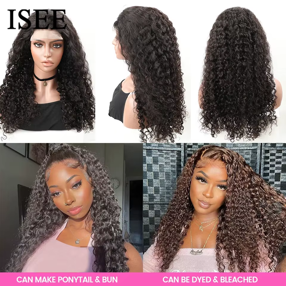 ISEE Hair-Perruque mongole ondulée pré Wiltshire pour femme, extension de cheveux humains, perruque