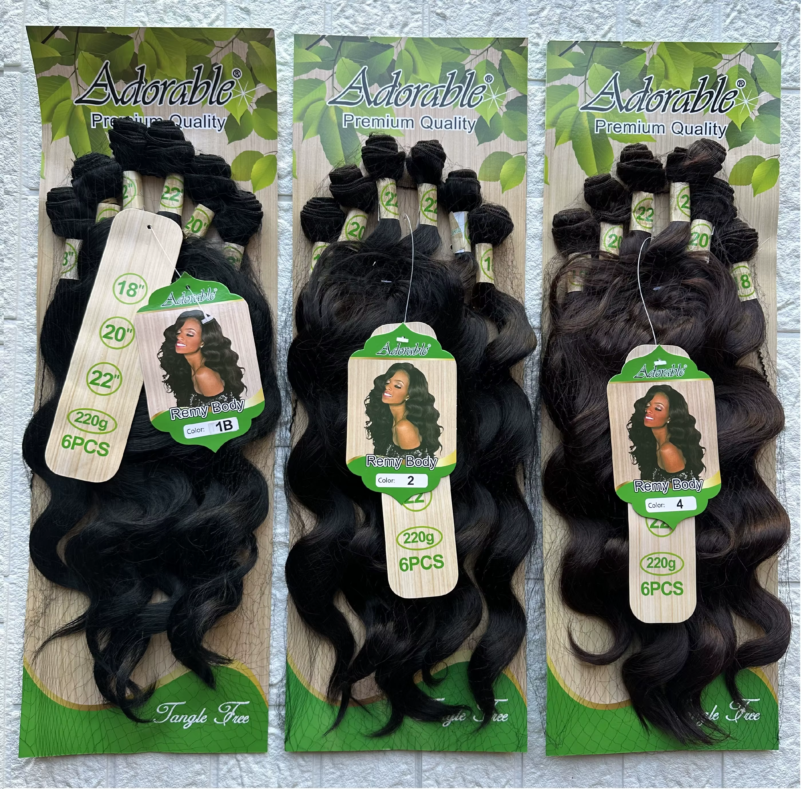 Adorables tissages et mélange de cheveux synthétiques, perruques Remy Body Wave, lots d'extensions d