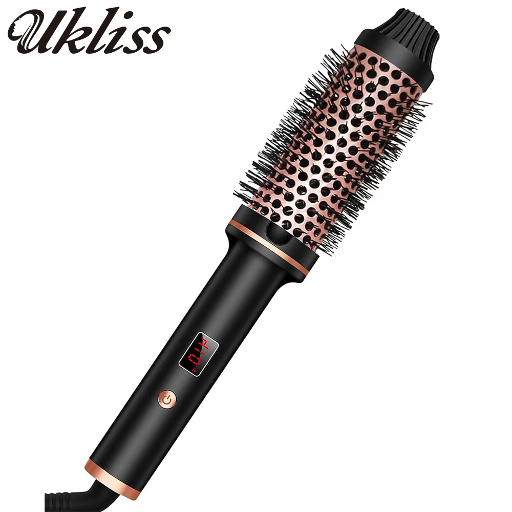 Brosse thermique 1.5 pouces, brosse à friser chauffante, fer à friser en céramique, brosse volumisan