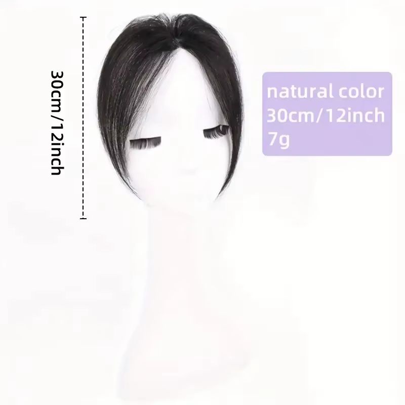 Perruque femme avec frange qui ajoute du volume en vrais cheveux humains pour couvrir le haut et la 