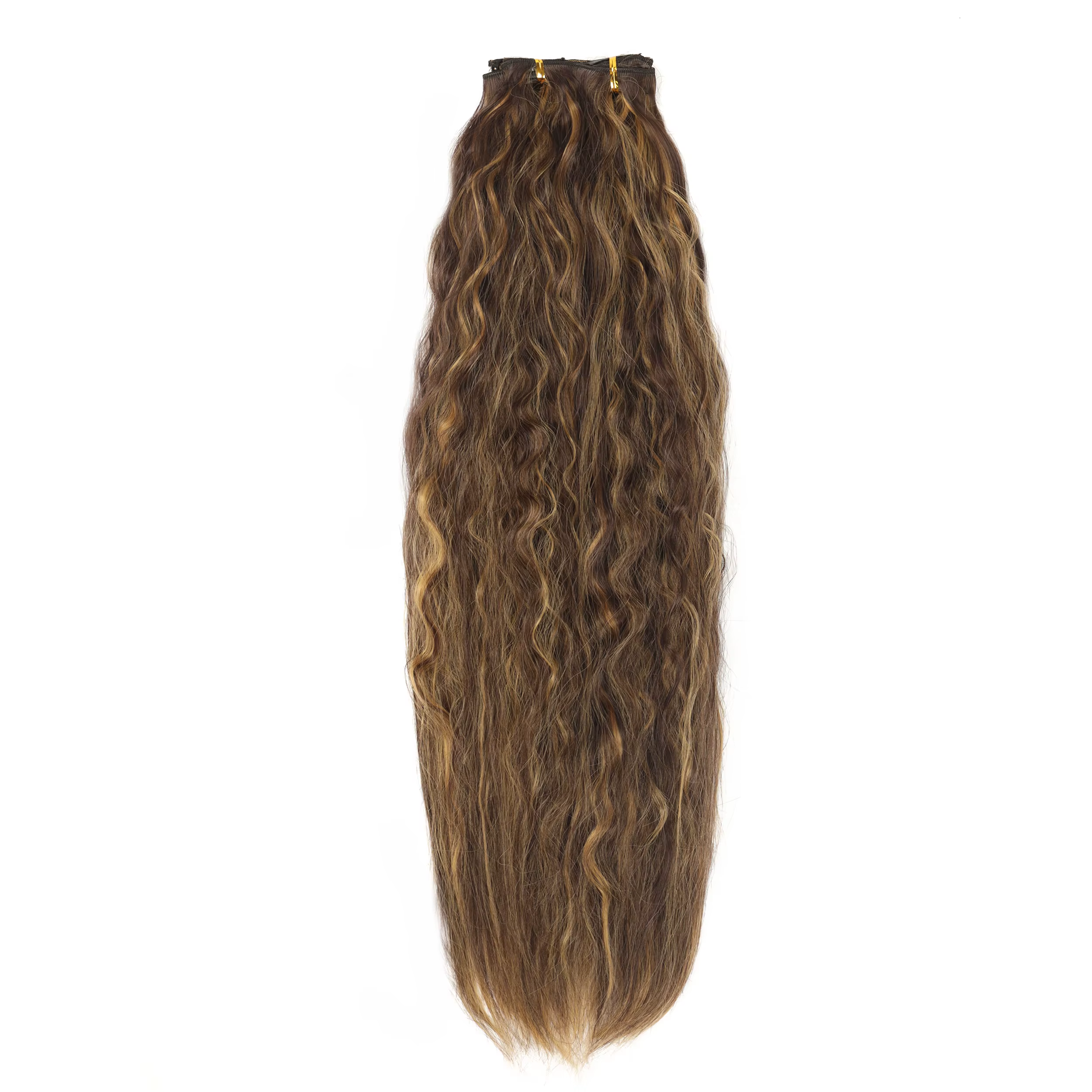 Extension synthétique bouclée crépue à clips pour femmes, 28 pouces, 140g, 7 pièces/ensemble, Extens