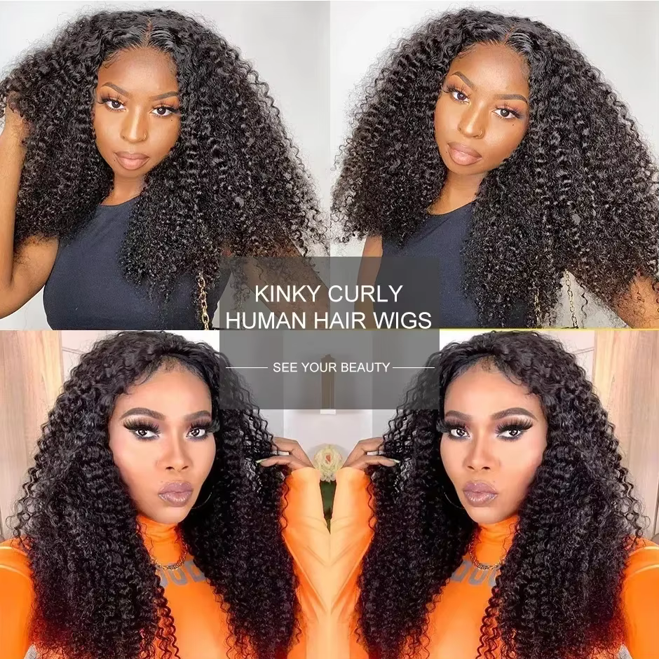 Demi-perruque sans colle, cheveux naturels, avec cordon de serrage, Clips sans couture, densité 300,
