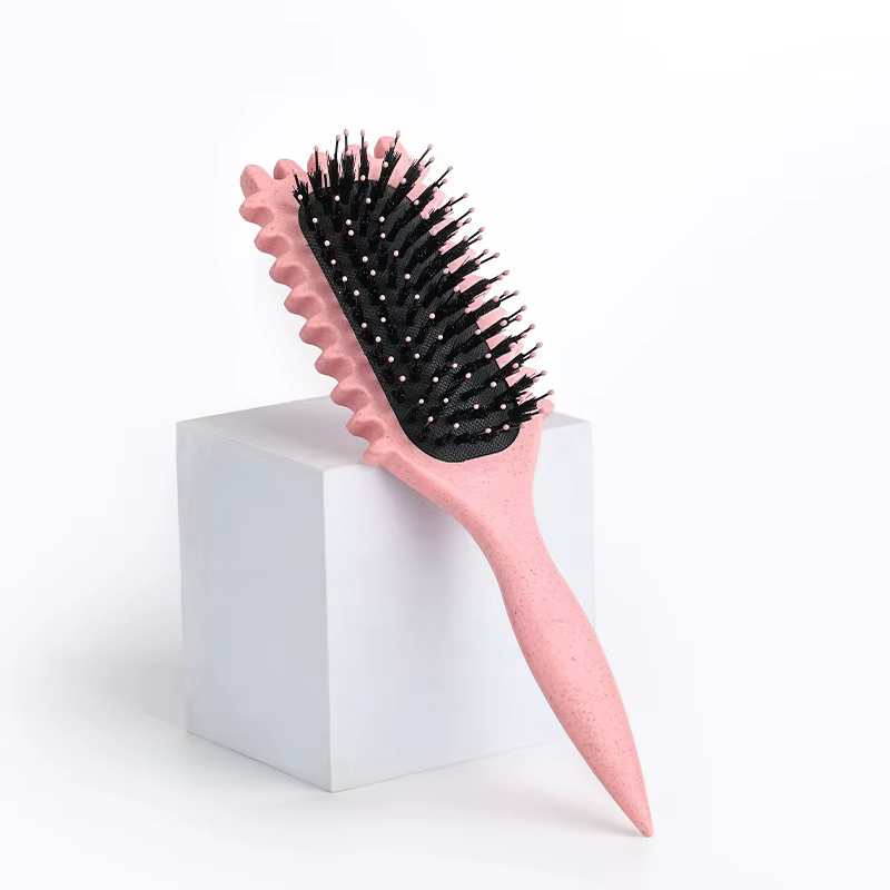 Brosse coiffante pour boucles - peigne de massage creux, poils en nylon, manche en plastique ABS, pr