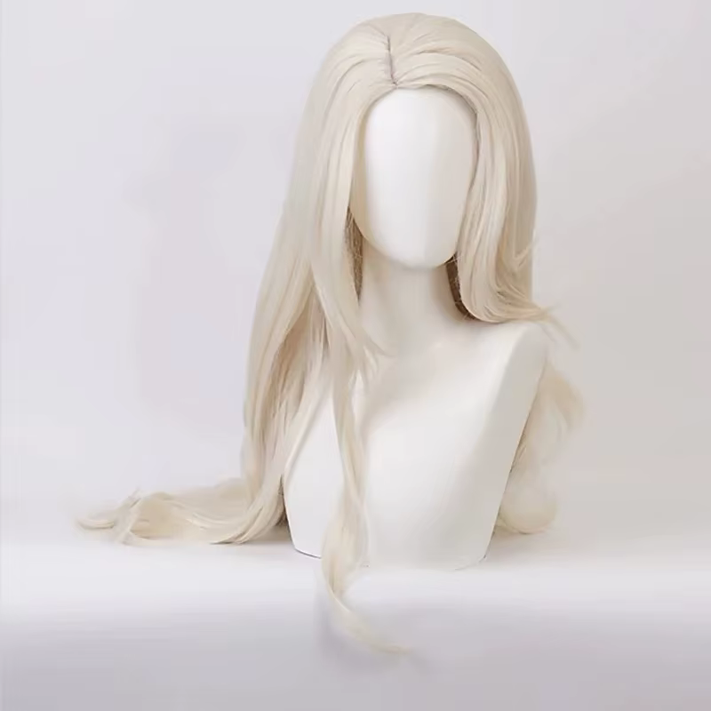 Perruques synthétiques longues et ondulées résistantes à la chaleur, perruques de Cosplay reine des 