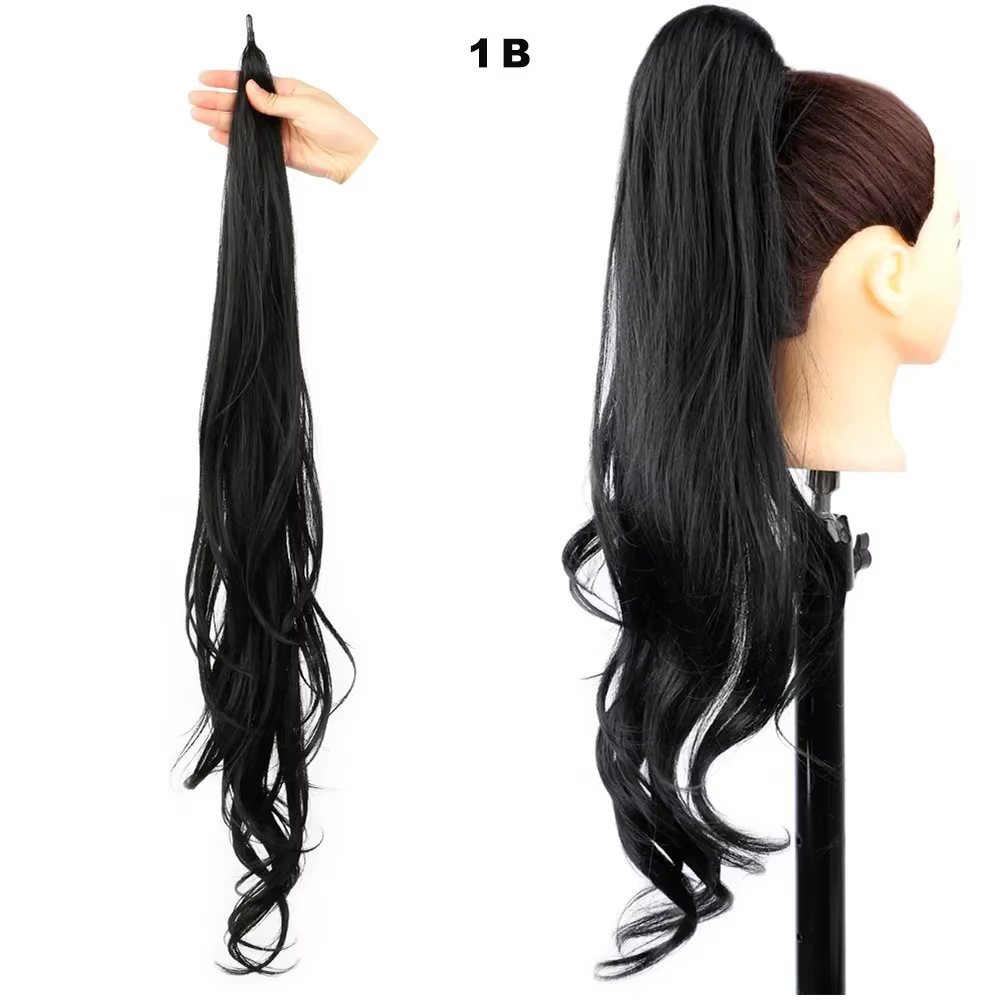32 ''Fake queue de cheval Extension de cheveux longue queue de poney cheveux pour les femmes Flexibl