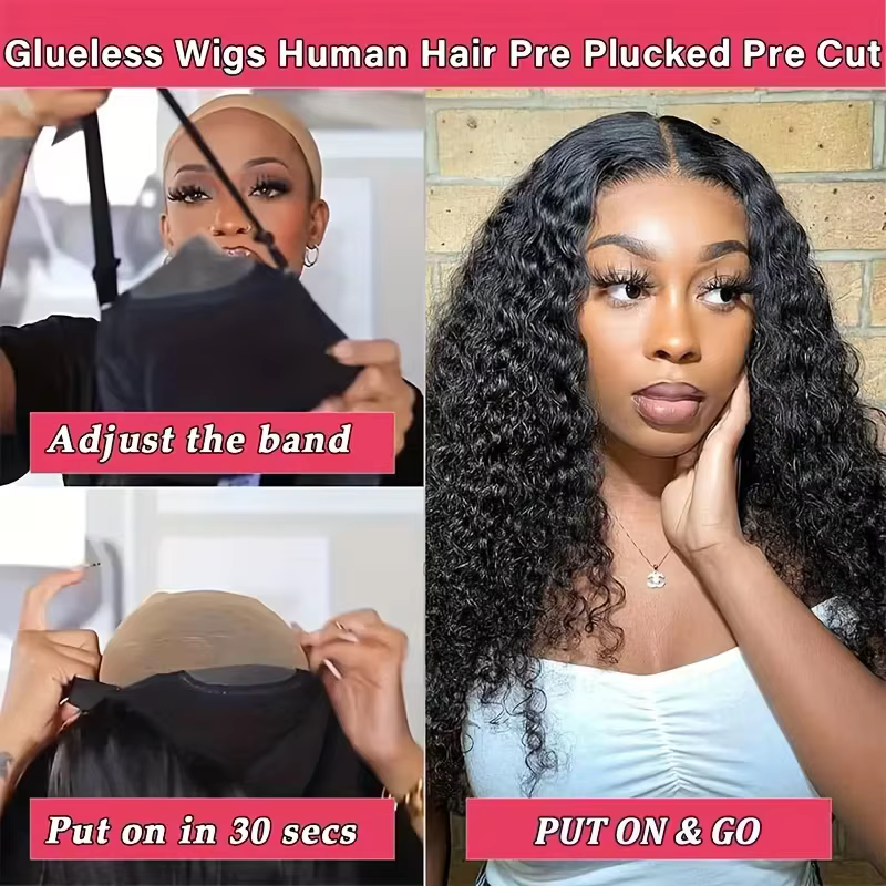 Perruque à dentelle frontale Water Wave sans colle, prête à porter, perruque brésilienne Deep Wave 1