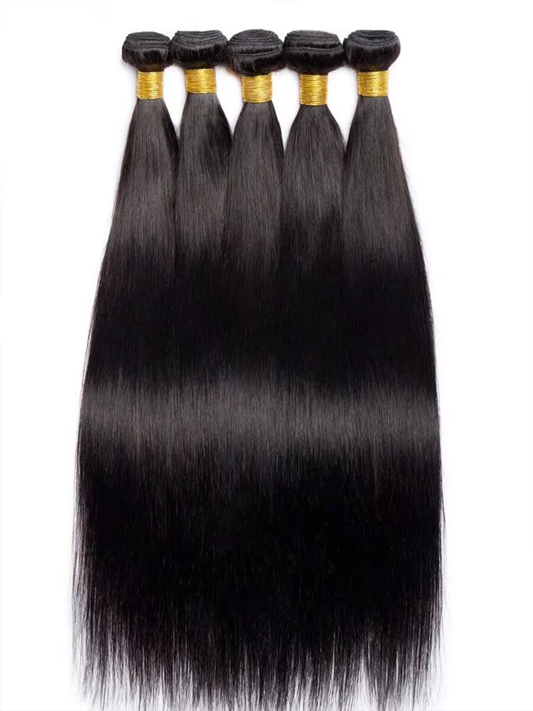 42 pouces paquets os droit brésilien cheveux humains paquets Extensions brutes Tissage pour les femm