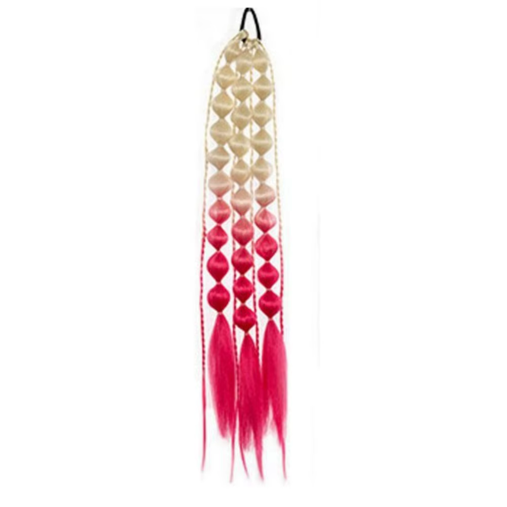 Extensions de cheveux colorés 50cm avec attache de cheveux pour filles pour EDC Festival Rave enfant