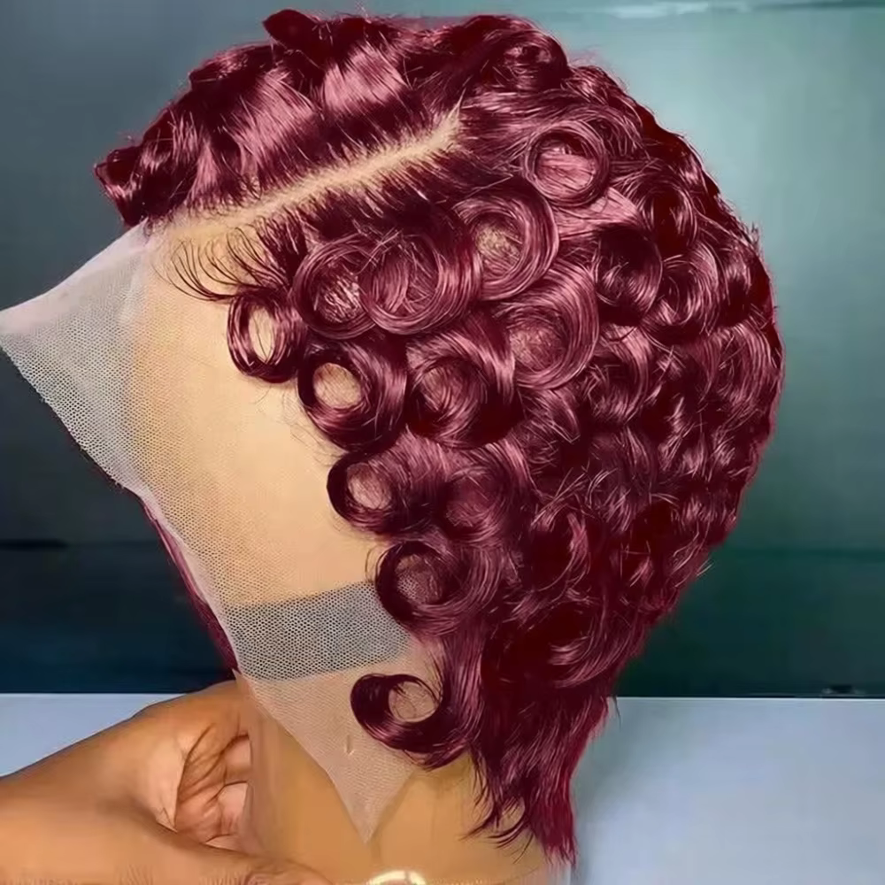 Perruque en cheveux humains bouclés pour femmes, avec dentelle frontale 13x4 et cheveux de bébé, sys