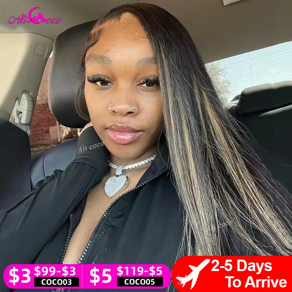 Mise à niveau 13x6 mettre en évidence perruques cheveux humains pour les femmes 1B 27 Blonde dentell