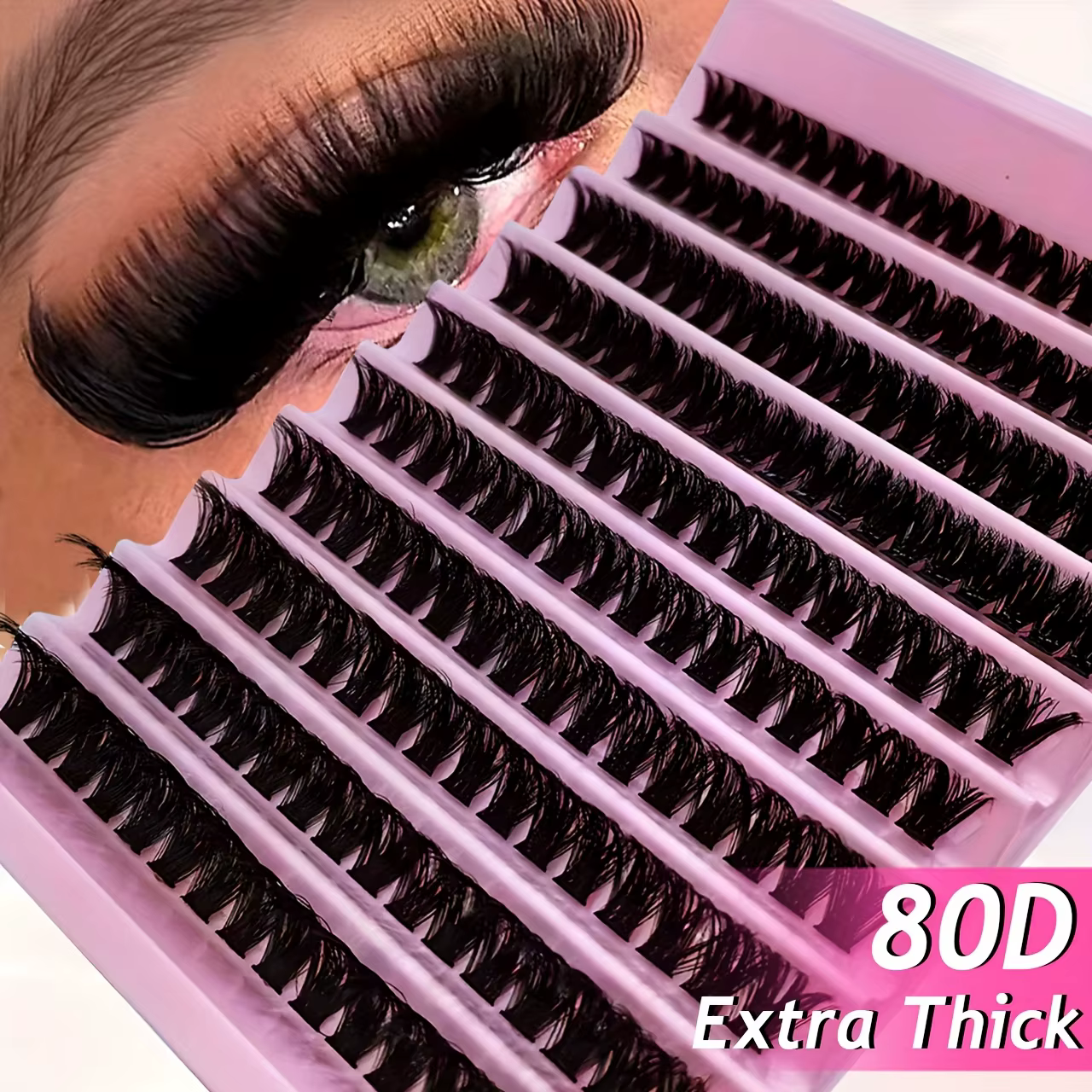 Extensions de cils DIY effet naturel, boucles D, 120/160/200 PCS (9-16mm), kit mixte 40D T50 80D & œ