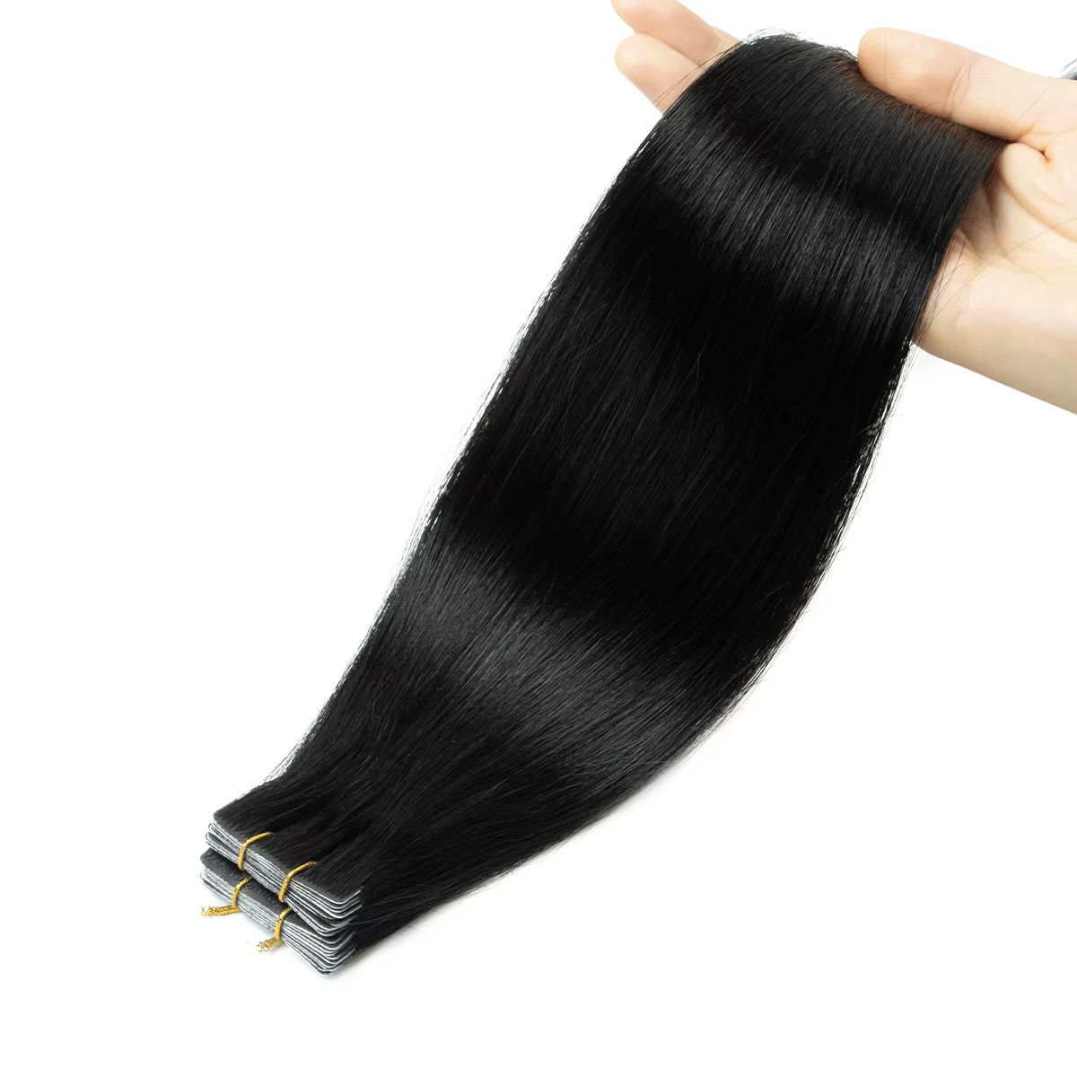 Extensions de cheveux invisibles à bandes adhésives, extensions de cheveux Remy sans couture, 20 piè