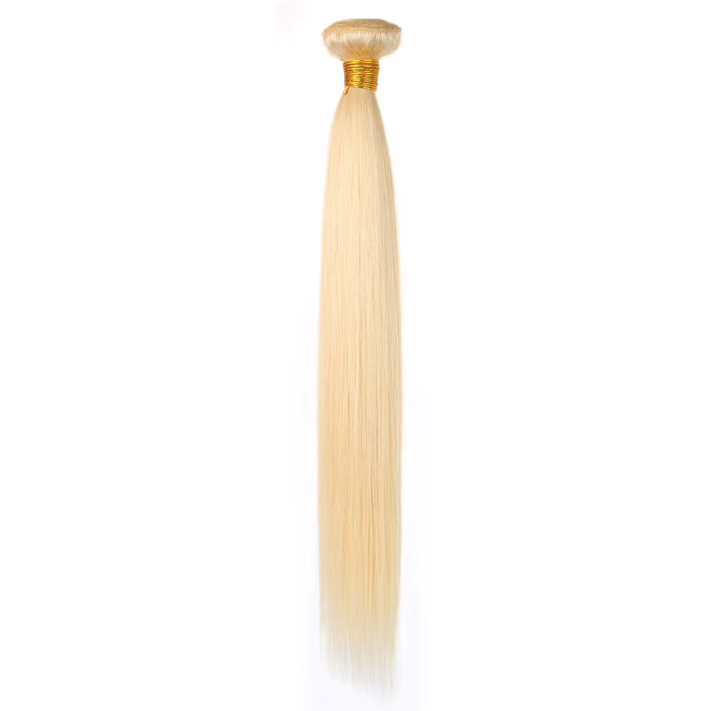 Extensions de cheveux humains Remy blonds 613 lisses, lots de 50g/pièce, extensions de tissage Remy