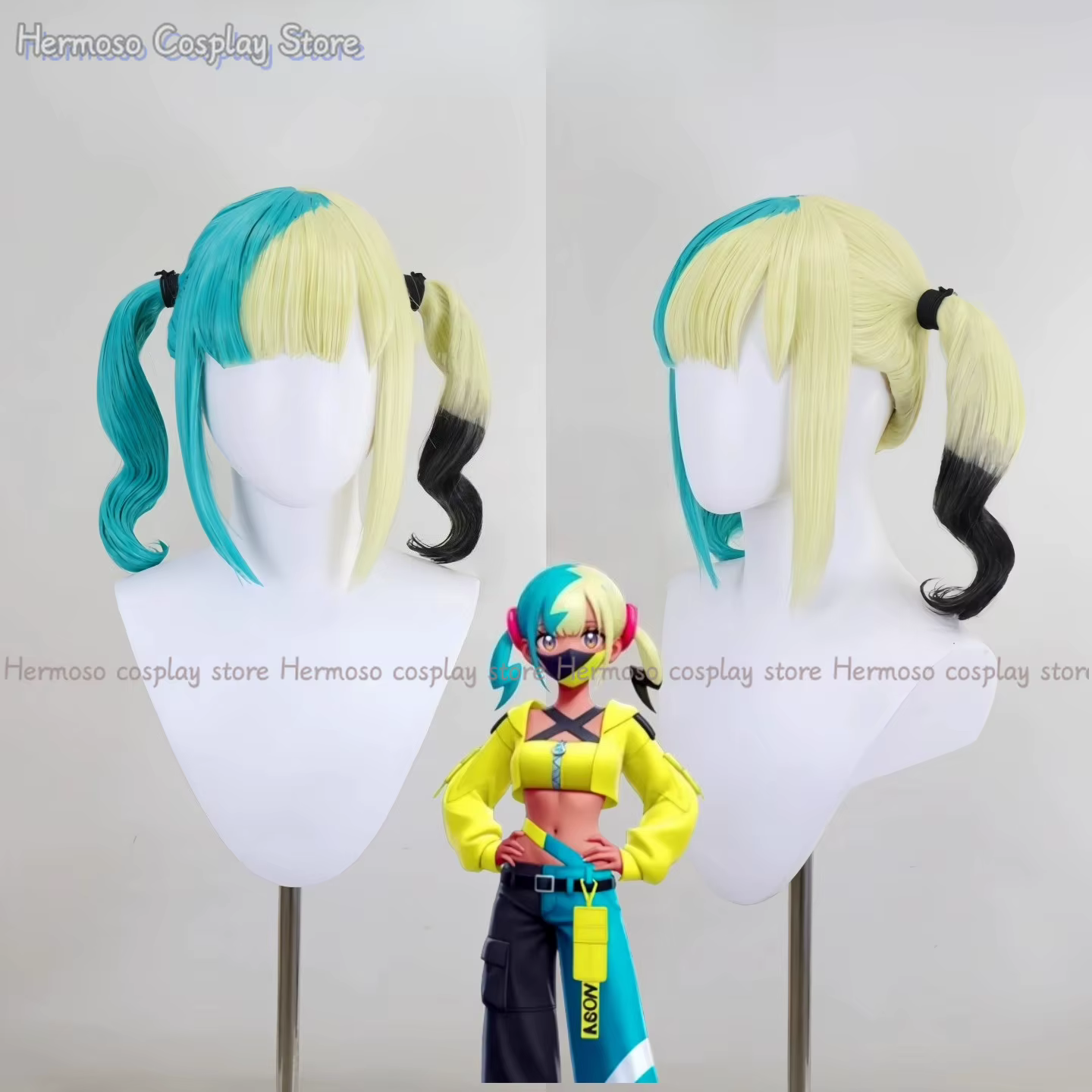 Perruque de Costume Canari James Cosplay pour adulte, événement d'halloween Con