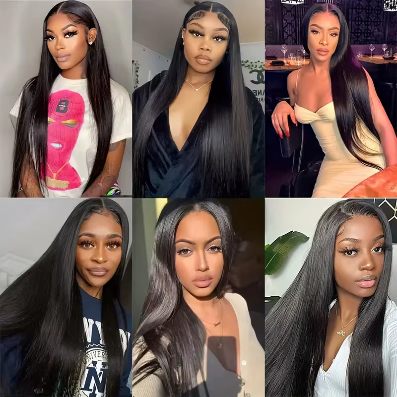 15A pince sans couture Ins cheveux humains raides 100% Extensions de cheveux humains non transformés