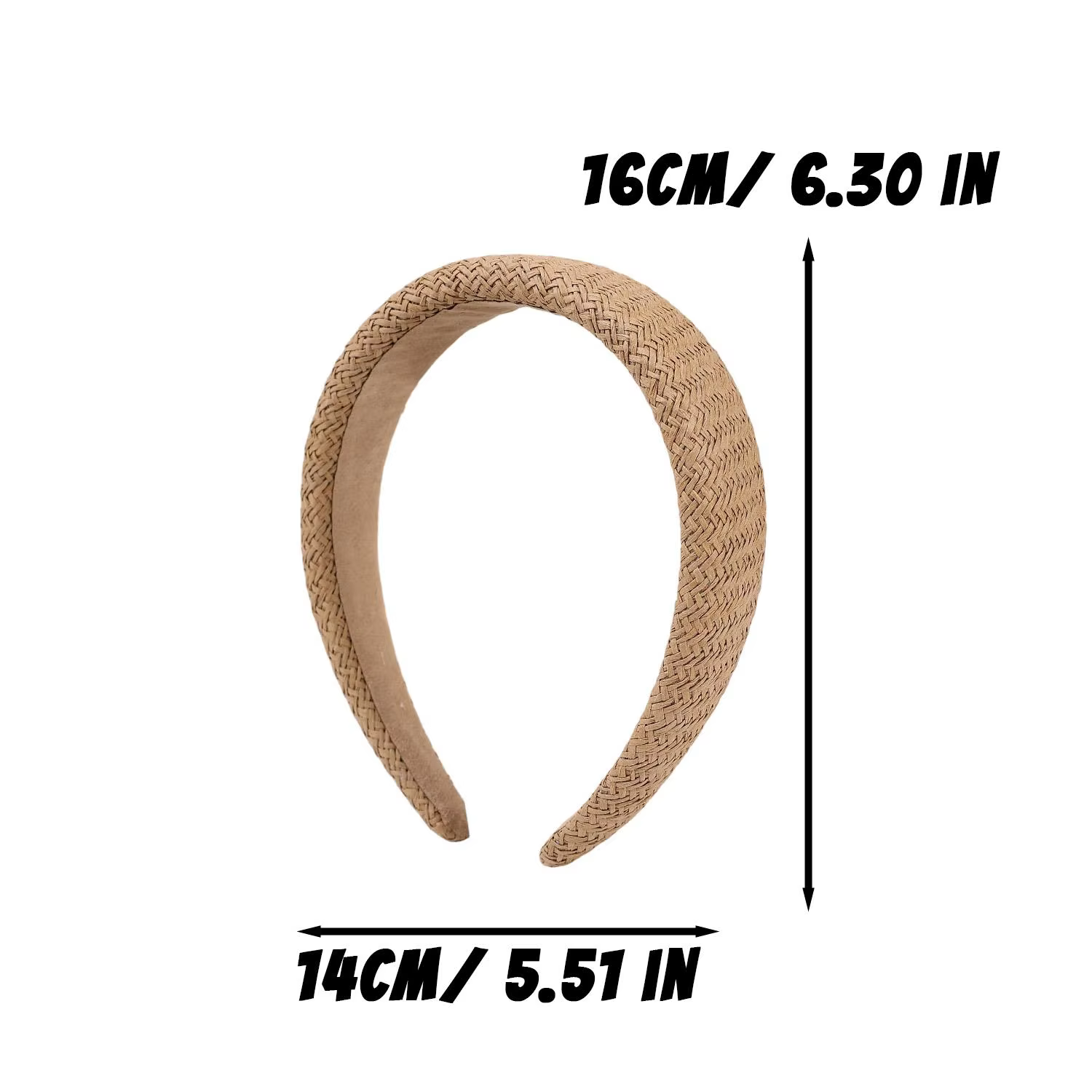 Nouveau serre-tête large tressé, bandeau élégant pour femme, couleurs unies, accessoires de coiffure