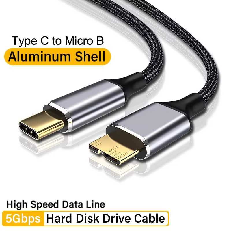 Câble de disque dur externe USB3.0 Type A vers Micro B, 5Gbps, cordon de synchronisation de données 