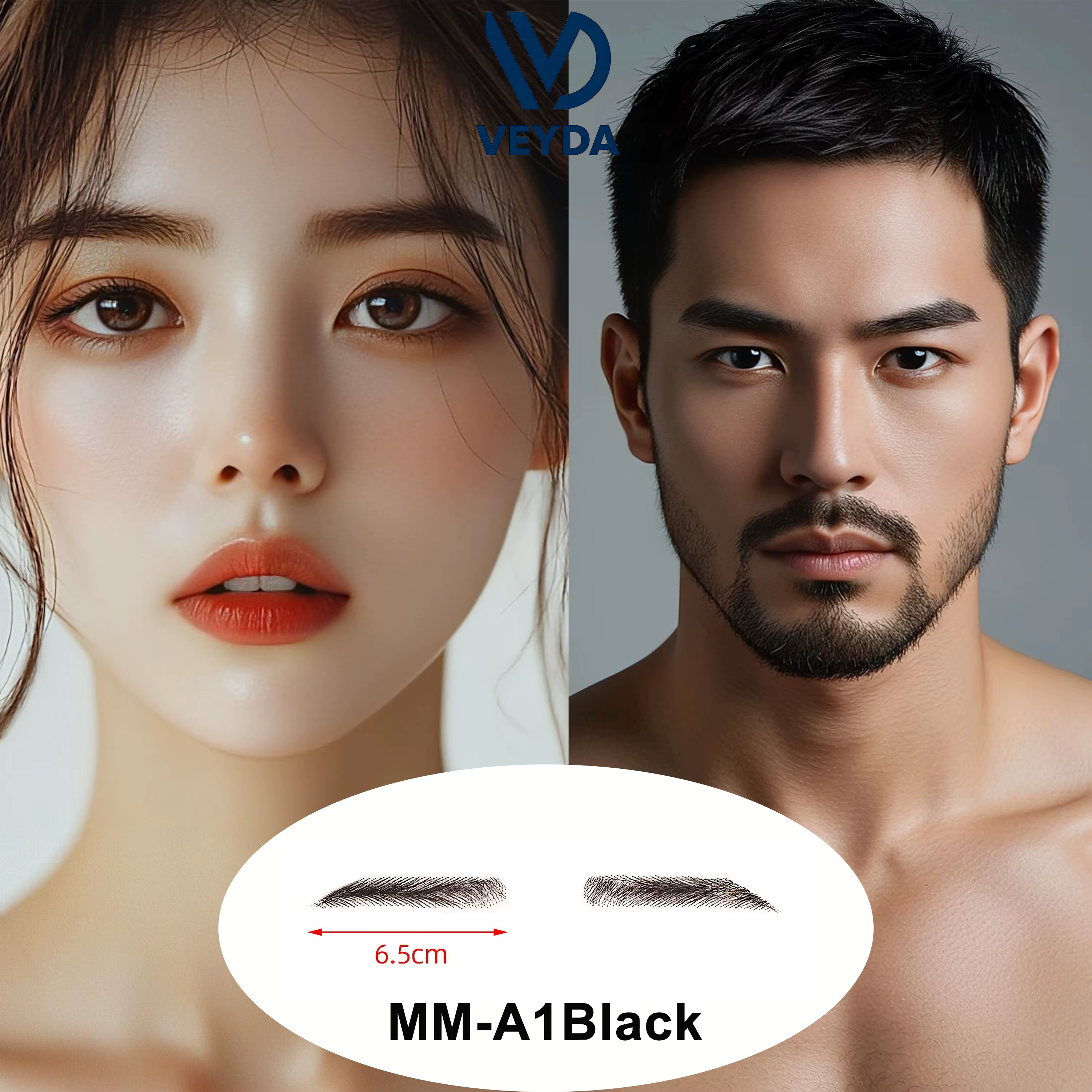 VEYDA Perruques à sourcils tressées en dentelle, 100% cheveux humains, six styles, pour femmes et ho
