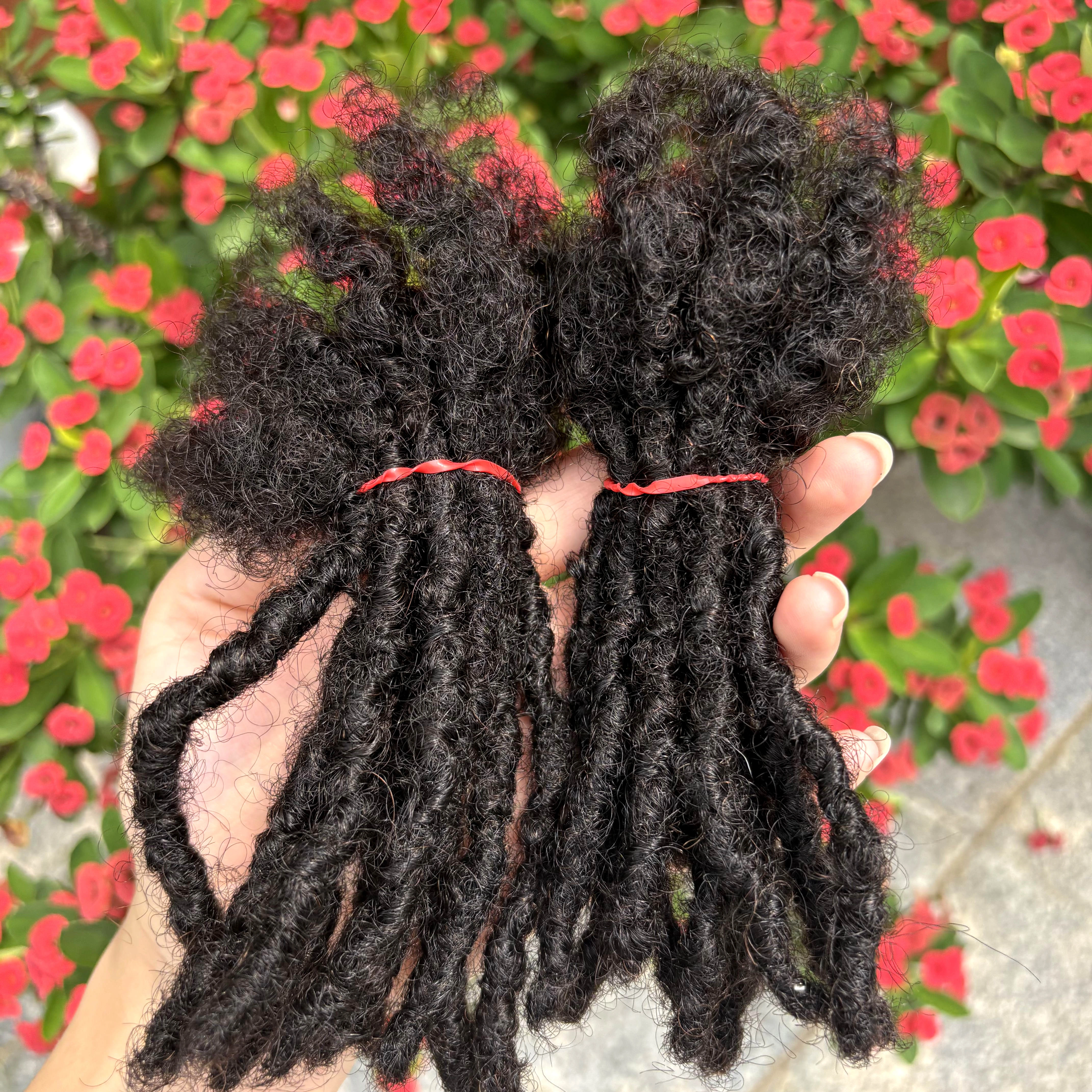 Extensions de cheveux 100% naturels Inter Loc, 4 à 8 pouces, 0.6cm de largeur, Dreadlock entièrement
