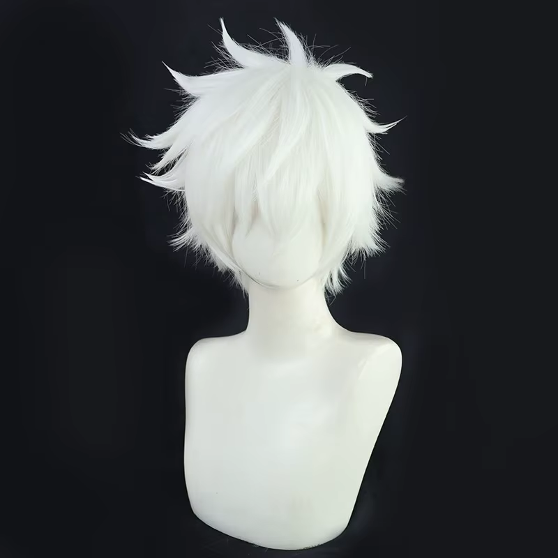 Perruque de Cosplay Anime Link Click Lucas, cheveux courts blancs Lu Guang, perruques synthétiques r