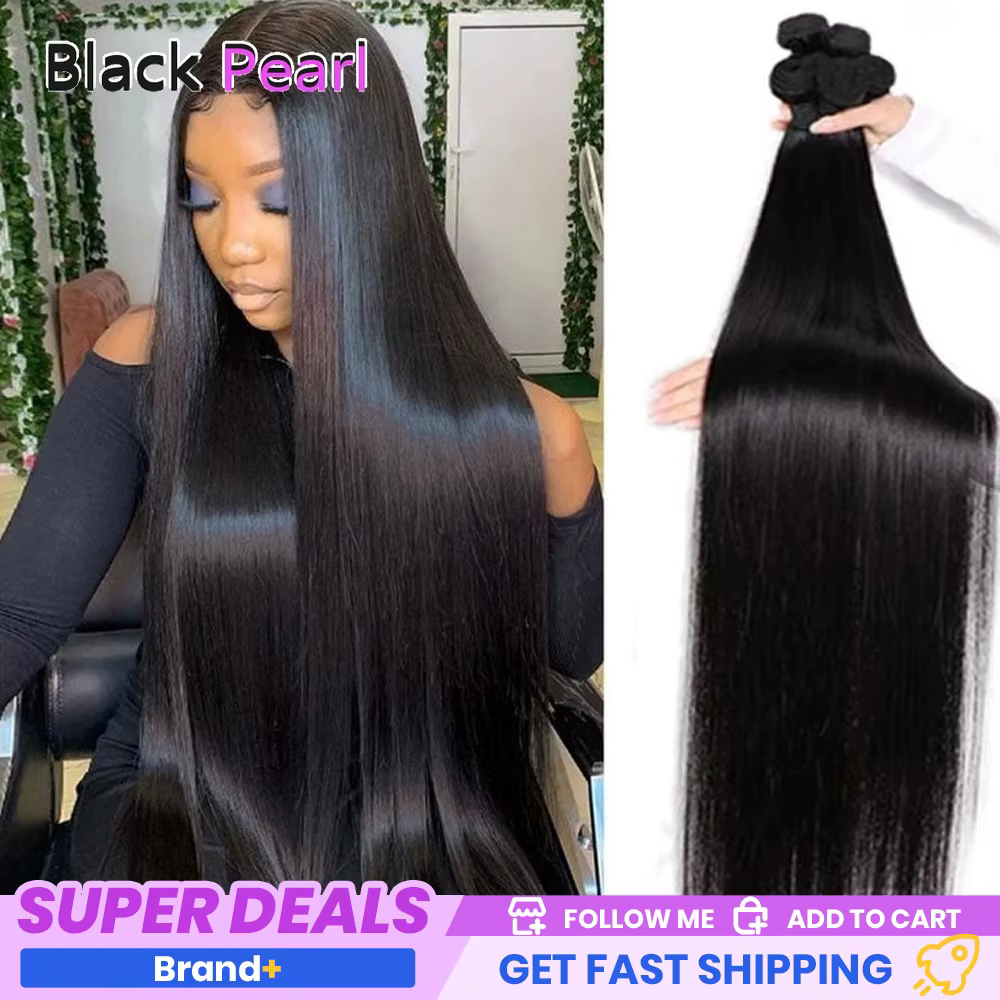 Offre Spéciale : Lots de Cheveux Humains Brésiliens Lisses, 100% Vierge Non Traitée, Extensions de C