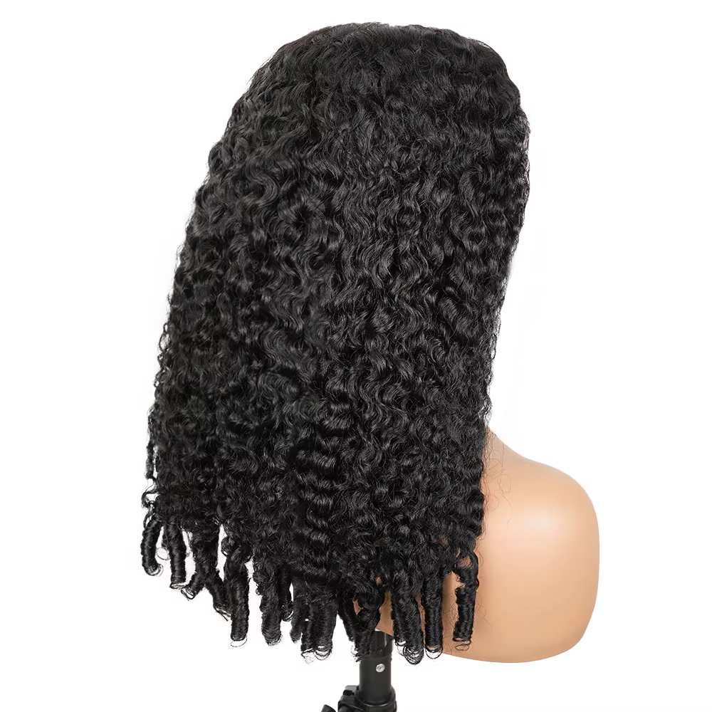 Perruque sans colle en cheveux humains bouclés birmans, perruque à fermeture en dentelle 7x6, adapté