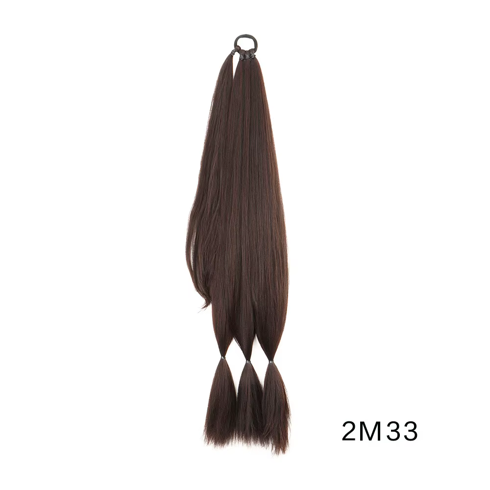 Extension de queue de cheval tressée synthétique avec attache de cheveux pour femme – Tresses torsad
