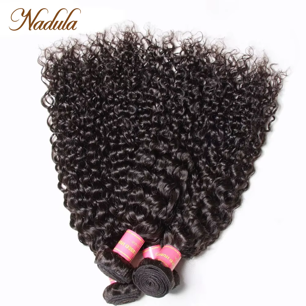 Nadula cheveux 4 pièces/lot cheveux bouclés brésiliens paquets 100% Extensions de cheveux humains 8-