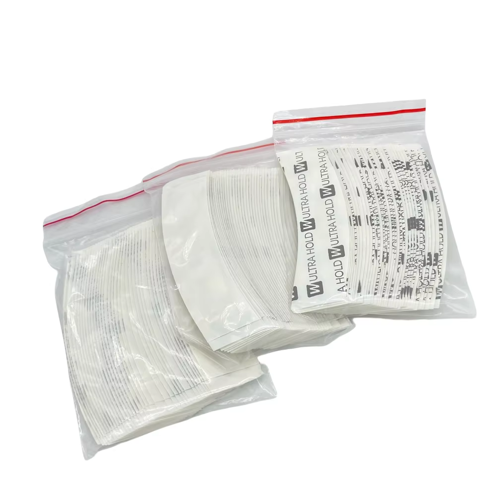 36 pièces 4 formes 7.6 cm * 2.2 cm blanc Ultra tenir ruban dentelle avant bande arc double face ruba
