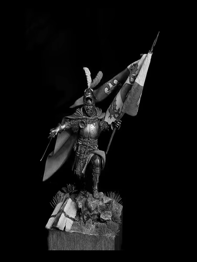 Figurines de chevalier européen fantastiques non assemblées, figurine en résine du 15ème siècle, kit