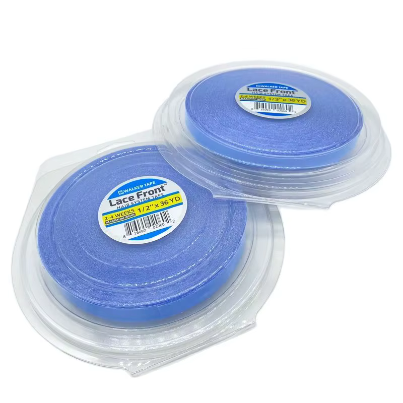 Tout avec boîte 0.8/1.0/1.27 cm largeur 12 yards ruban avant en dentelle bleue ruban Double face rub