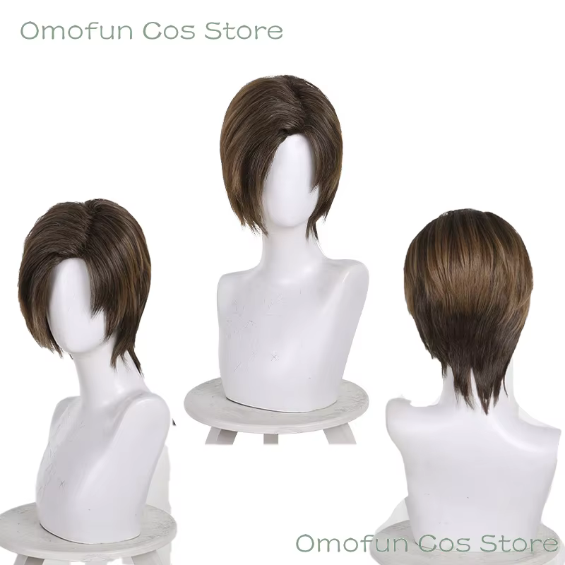 Perruque de cosplay Re9 REQ Leon pour homme, Evil Requiem Leon Reon Scott S. Kennedy, Halloween, jeu