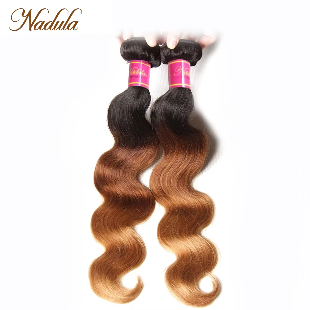Tissage en lot Body Wave brésilien naturel Remy ombré-Nadula Hair, 1B-4-27, mèches de cheveux