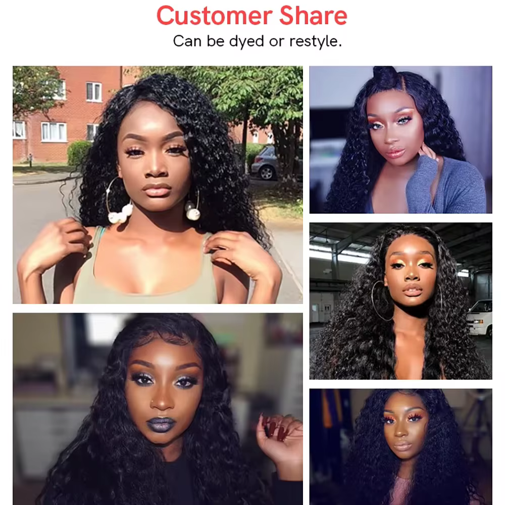Tissage en lot brésilien naturel Remy Deep Wave, 40 pouces, noir naturel, non traité, Extensions de