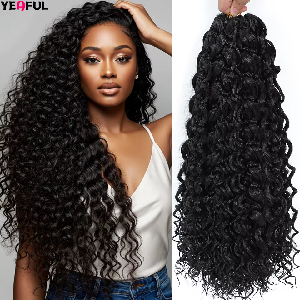 Extensions de cheveux au crochet ondulés style Beach Curl, 1 à 8 paquets, Cheveux au crochet GoGo Cu