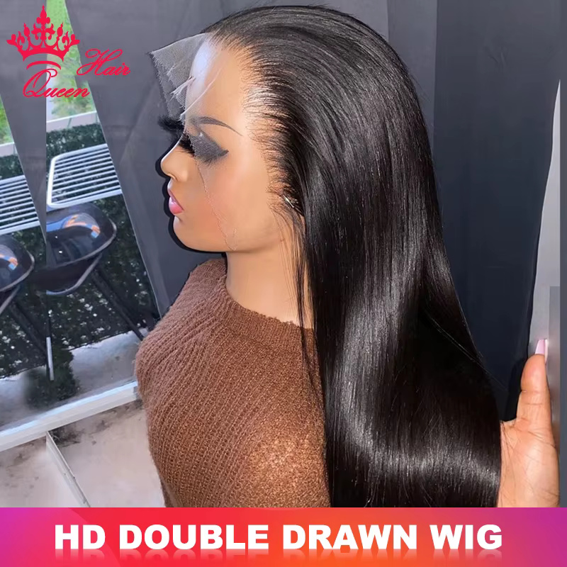 Queen Hair Bone Straight Real HD Lace Double Drawn FULL END Vietnamese Raw Hair Straight Pre Plucked
