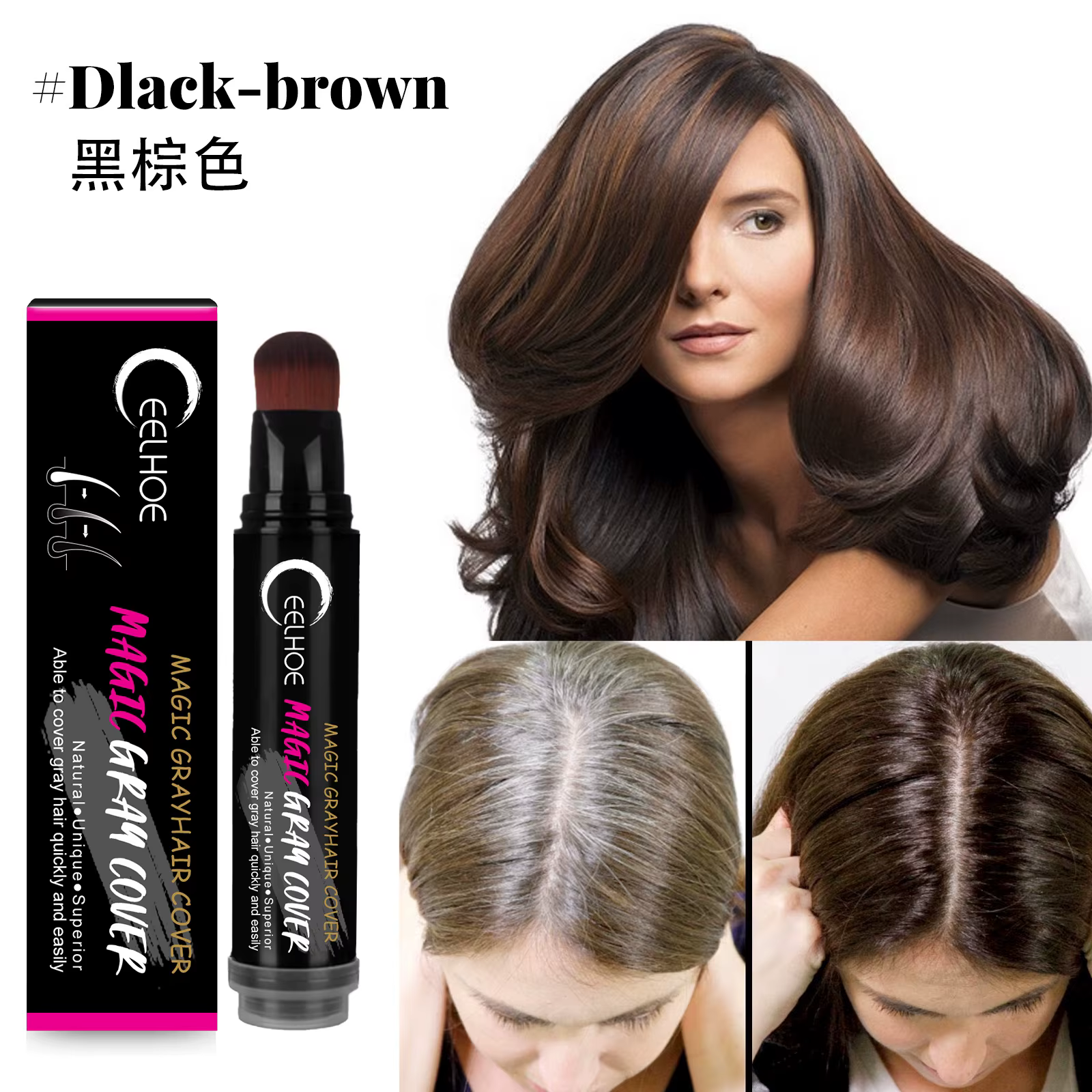 Stylo de teinture pour cheveux 20ml, fournitures de salon de coiffure, stylo à colle pour perruque e