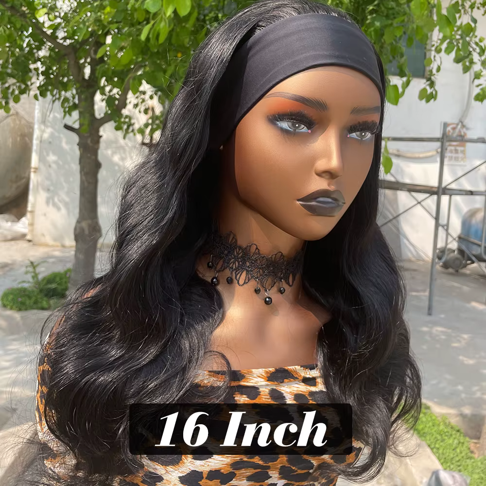 Perruque bandeau cheveux humains vague de corps perruque 180% densité Remy perruques de cheveux huma
