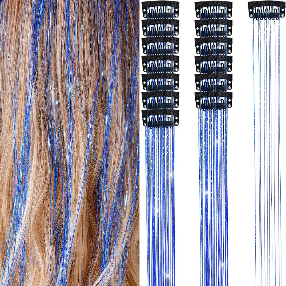 Nouvelle mode points forts pince dans les Extensions de cheveux coloré brillant cheveux guirlandes s