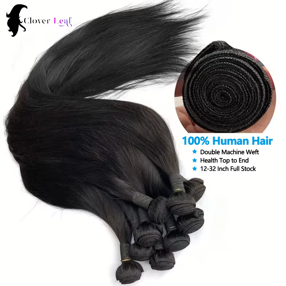 Paquets droits de cheveux humains avec frontal 13x4 paquets de cheveux bruts 100% Extensions de chev