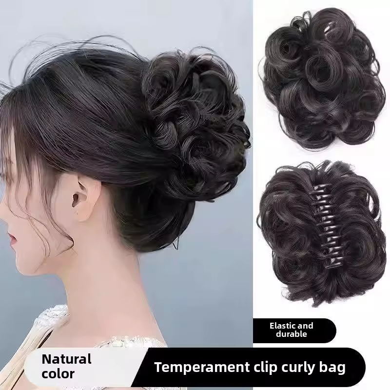 Perruque synthétique à bourgeons dorés, sac à cheveux torsadé, Texture Updo, sensation de tête arriè