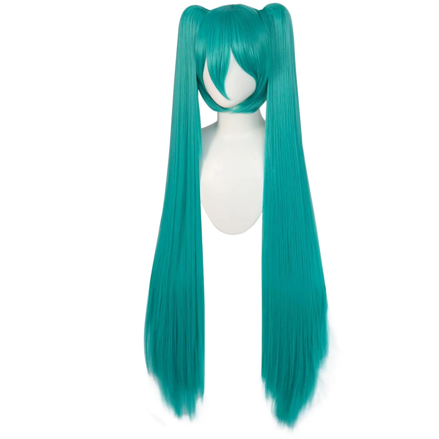 Perruque synthétique longue à Double Clip, queue de cheval Hatsune Miku, Costume pour femmes et fill