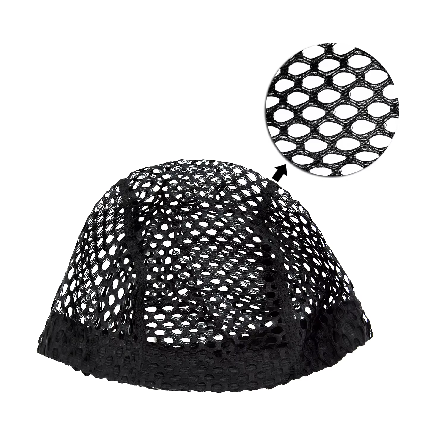 1 bonnet à perruque en maille à grandes mailles, type dôme, avec bande élastique, respirant, pour la