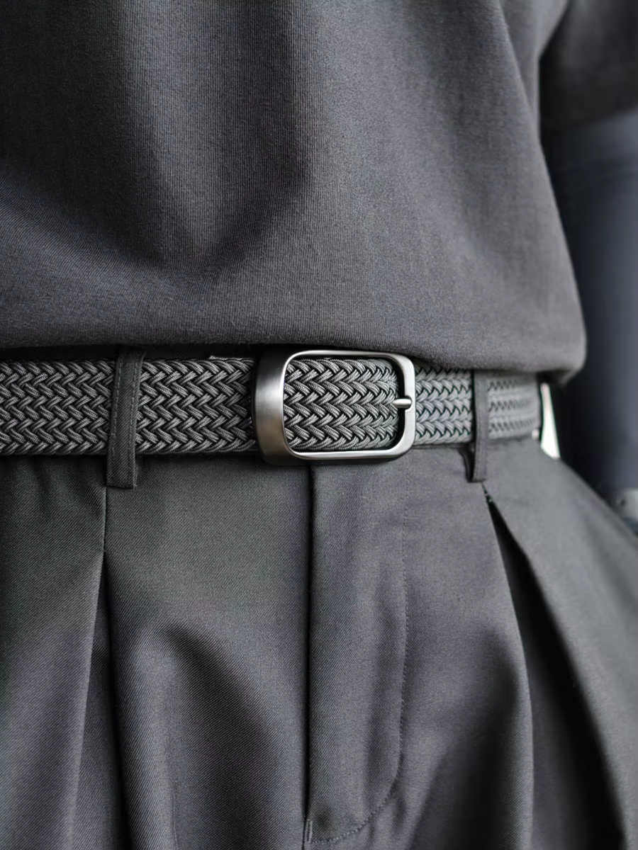 Ceinture de tissage ceinture à la mode pour hommes pour jeunes adultes ceinture de pantalon en toile
