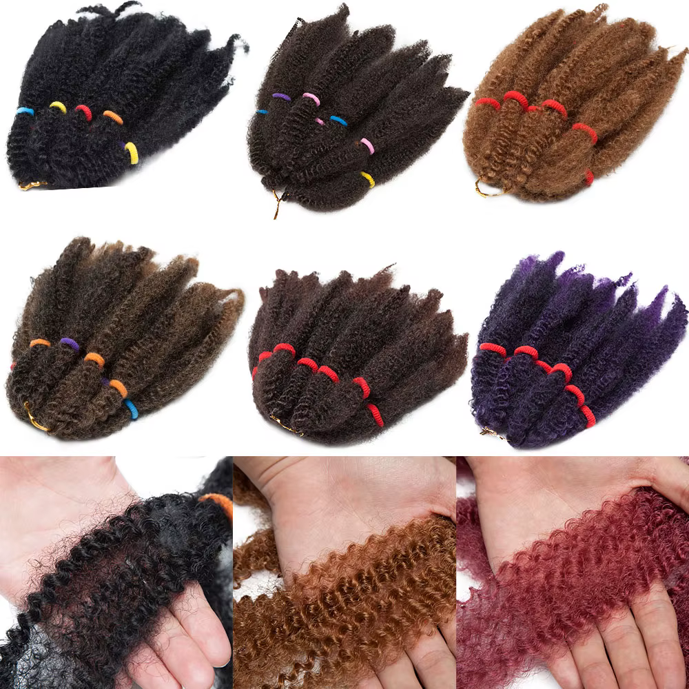 Afro crépus cheveux pré étiré Afro crépus torsion cheveux tressage cheveux crépus torsion Crochet tr