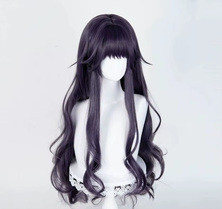 Waguri Kaoruko – perruque synthétique longue violette et grise pour femme, perruque résistante à la