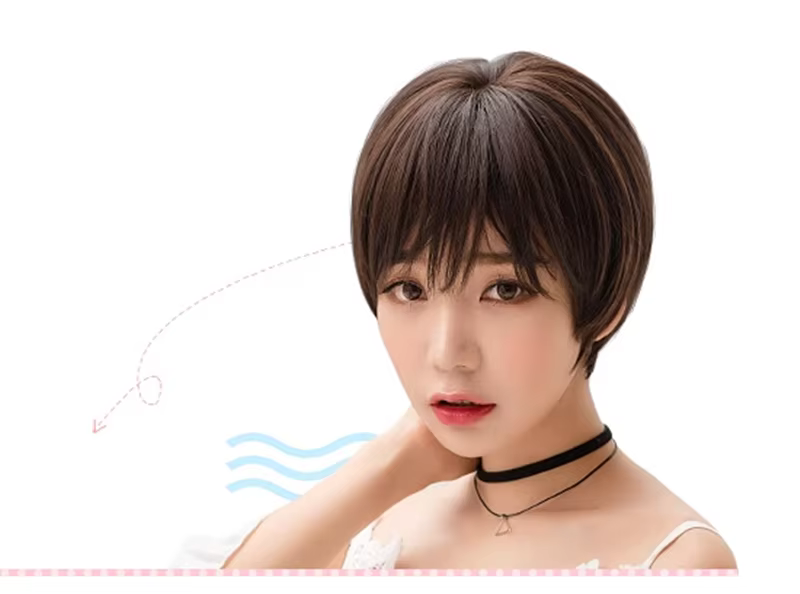 Extensions de cheveux synthétiques de Style coréen, perruques à la mode pour jeunes femmes, couvre-t